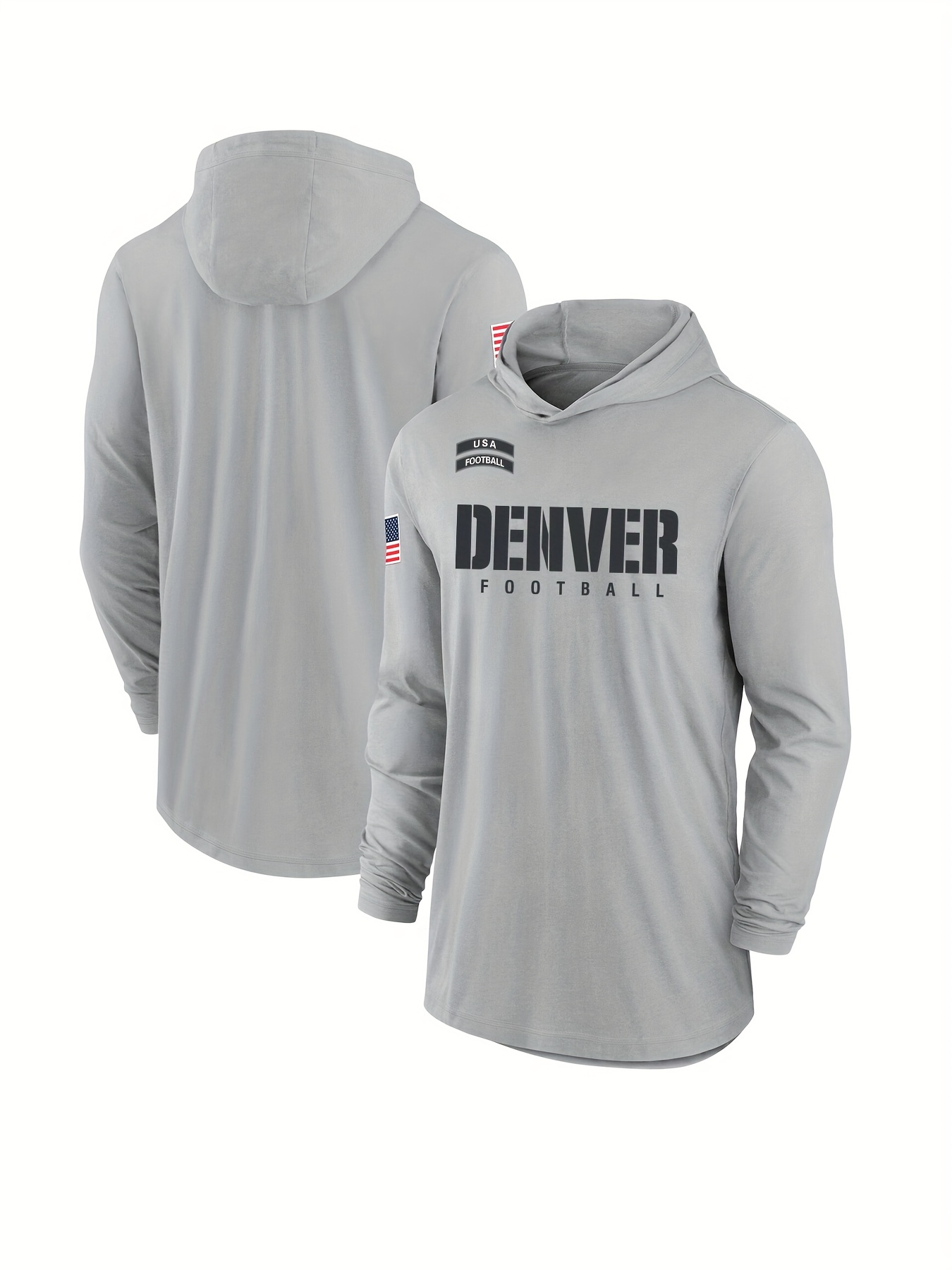 Men Denver Broncos grey 2025 NFL hoodie